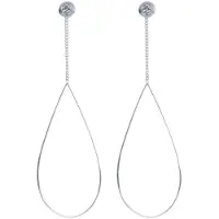 Ixxxi Oorbellen Oval Chain Stone Zilver