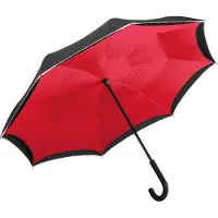 FARE Contrary 7715 windproof paraplu zwart rood - stormbestendig - stormparaplu - extra stevig