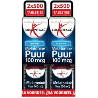 Lucovitaal 3x Melatonine 100mcg DUO Pack 2x500 tabletten