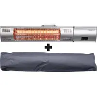 Sunred Heater & Hoes - Ultra lijn - Zilver – Wand model - Terrasverwarmer – Halogeen