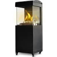 Outr Tuinhaard - Terrasverwarmer - Zwart - Keramische houtblokken - 8,5 kW - 134,5 x 50 x 50 cm