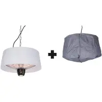 Sunred - COMBIDEAL - Heater & Hoes - Artix - Bright lijn - Wit - Hangend model - Terrasverwarmer -