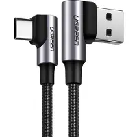 UGREEN - haakse - kabel USB - USB Type C Quick Charge 3.0 QC3.0 - 3 - A - 1 - m - grijs - (US176 - 20856)