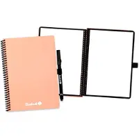 Bambook Colourful uitwisbaar notitieboek - Roze - A5 - Blanco pagina's - Duurzaam, herbruikbaar whiteboard schrift - Met 1 gratis stift