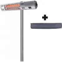 Sunred Heater & Hoes - Ultra lijn - Zilver - Staand model - Terrasverwarmer – Halogeen
