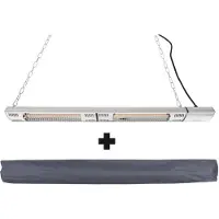 Sunred - COMBIDEAL - Heater & Hoes - Ultra lijn - Zilver – Hangend/Wand model - Terrasverwarmer –