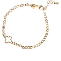 Go Dutch Label Day&Eve Armband Chunky Clover | Goud