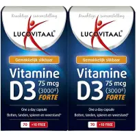 Lucovitaal 2x Vitamine D3 75mcg Forte 80 capsules
