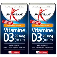 Lucovitaal 2x Vitamine D3 25mcg 365 capsules