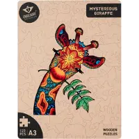 Engelhart Houten Puzzel Giraf – 123 Unieke Puzzelstukjes – A3 Formaat Grote Houten Legpuzzel – Dieren Puzzelspel – Educatief Denkspel – Inclusief Opbergetui –