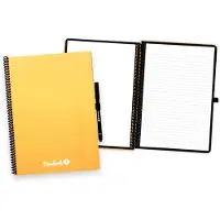 Bambook Colourful uitwisbaar notitieboek - Geel - A4 - Blanco & lined - Duurzaam, herbruikbaar whiteboard schrift - Met 1 gratis stift
