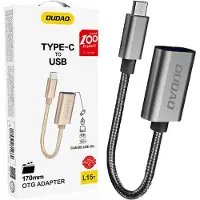 Dudao - adapter - OTG-kabel van USB 2.0 naar micro-USB grijs - (L15M)