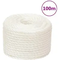vidaXL Werktouw 16 mm 100 m polypropeen wit