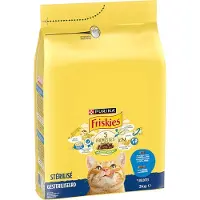 Friskies 3x droogvoer voor katten - zalm, tonijn & groenten - kattenbrokken voor gesteriliseerde katten- 3kg