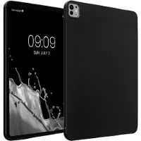 Kwmobile Hoes geschikt voor Apple iPad Pro 13" (2024) - Siliconenhoes voor tablet in mat zwart - Tablet cover