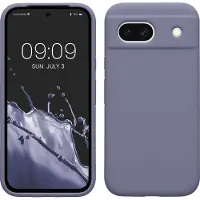 Kwmobile telefoonhoesje geschikt voor Google Pixel 8a - Hoesje met siliconen coating - Smartphone case in lavendelgrijs