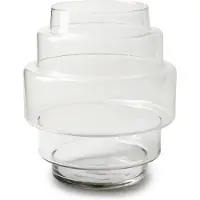 Jodeco Bloemenvaas Didi - helder transparant - glas - 22 x 25 cm - trap vorm vaas