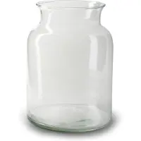 Jodeco Bloemenvaas Nobles - helder transparant - glas - 19 x 25 cm - fles vaas