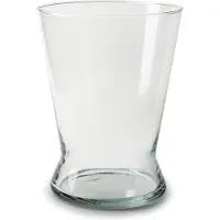 Jodeco Bloemenvaas Xana - helder transparant - glas - 18,5 x 25 cm