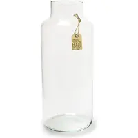 Jodeco bloemenvaas - Eco glas transparant - H35 x D14,5 cm