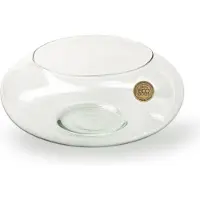 Jodeco Bloemenvaas Float - helder transparant - eco glas - 25 x 10 cm - bol vaas/lage schaal