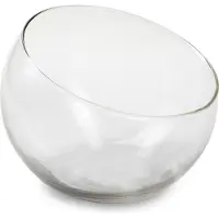Jodeco Bobby bloemenvaas - helder glas - bol model - 15 x 12 cm - 2,5L inhoud