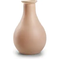 Jodeco Bloemenvaas Theresa - mat roze - eco duurzaam glas - 15 x 25 cm - Sierlijke kruik vorm