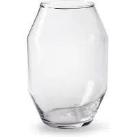 Jodeco Bloemenvaas Diamant - helder transparant - glas - 17 x 25 cm - diamant vorm vaas