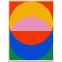 PosterMonkey Poster 30x40 cm - Bauhaus - Modern - Abstract - Retro - Kunst - Posters - Kamer decoratie - Wanddecoratie woonkamer - Muurdecoratie slaapkamer