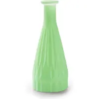 Jodeco Bloemenvaas Patty - mat groen - glas - D8,5 x H21 cm - fles vaas