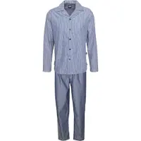 JBS Heren pyjama set lang gestreept met knoopsluiting licht