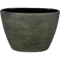 HS Potterie Tokio ovale bloempot groen L33 x B16 x H26 cm