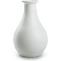 Jodeco Bloemenvaas Theresa - mat wit - eco duurzaam glas - 15 x 25 cm - Sierlijke kruik vorm