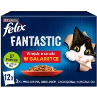 Nestle Felix Fantastische plattelandssmaken in gelei - rundvlees, kip, lam, konijn - (12 x 85 g)