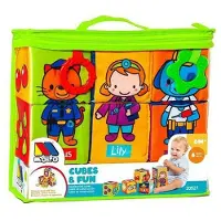 MOLTO Zachte stoffen leermaterialen - - Blokken &amp; Plezier - Blauw - Multicolor - Unisex