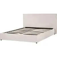 Beliani LAVAUR - Bed met opbergruimte - Creme - 160 x 200 cm - Fluweel