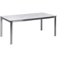 Beliani COSOLETO - Tuintafel - Marmer effect - Glas/RVS