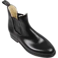 QHP Jodhpurs Thermo Adult - Paardrijlaarzen - Leer - Zwart - Maat 42