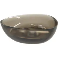 Riho Oviedo waskom - 41x41x13cm - solid surface - semi transparant - frosted umber W021001F02