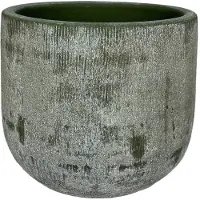 HS Potterie Bloempot Miami - d33 x h31cm - Groen Cement