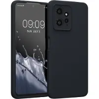 Kwmobile telefoonhoesje geschikt voor Xiaomi Redmi Note 12 (4G) - TPU backcover met siliconen coating - Smartphone case in bosbesblauw