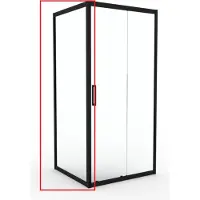 Saqu Sturdy zijwand incl. antikalk 100x200cm mat zwart