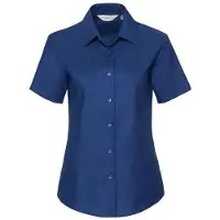 Russell athletic Russell Collection Dames/Dames Oxford Overhemd Met Korte Mouwen (Helder Koningsblauw)