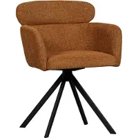 Woood Draaibare Eetkamerstoel Fenne - Polyester - Ginger - 80x58x60