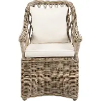 Beliani MAROS II - Tuinstoel - Naturel - Rotan
