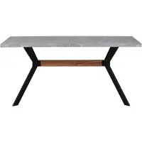 Beliani BENSON - Eettafel-Grijs-MDF