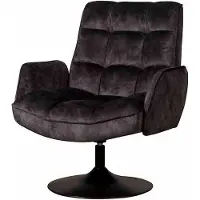 Tower Living Tropea coffeechair - Dark grey (Grijs, 83x95x87cm)