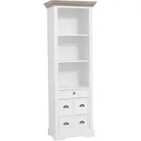 Tower Living Fleur - Bookcase small (Wit, 66x191x40cm)