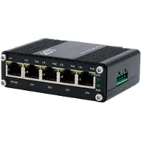 EXSYS Switch, 5 poorten, industriële Ethernet, PoE, 4x10/100/1000Tx, 12-48VDC