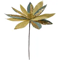 Clayre & Eef Kunstplant Kerstster Ø 40x47 cm Groen Geel Kunststof Kerstdecoratie Groen Kerstdecoratie